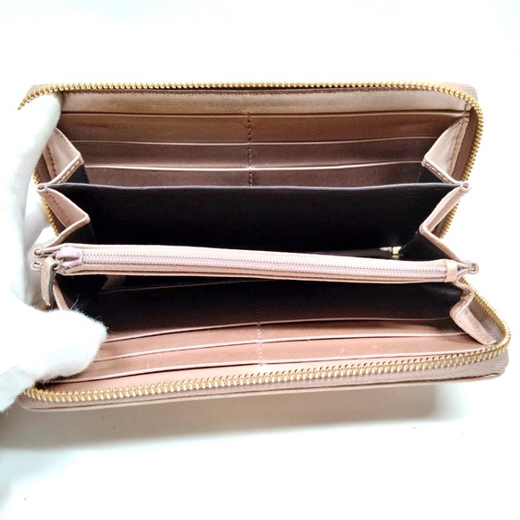 🏆💯💎 GUCCI GG Logo Brown Leather Wallet Zippy Zip around - Picture 4 of 9